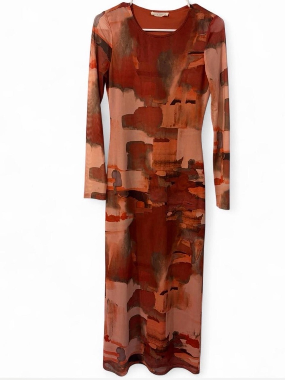 12th Tribe Casanova Printed Mesh Maxi Dress - Picture 4 of 5